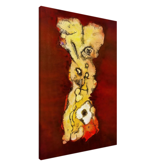 Wols - Columna de figura grotescas - Art Informel Canvas - 20x30 cm / 8x12 inches-canvas