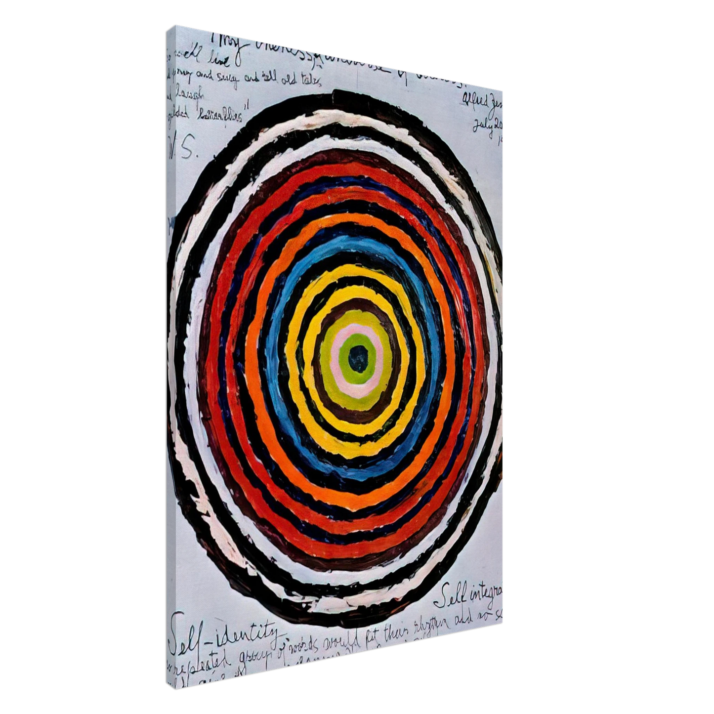 Alfred Jensen - My Oneness, A Universe of Colours - 1957 Canvas - 20x30 cm / 8x12 inches-canvas