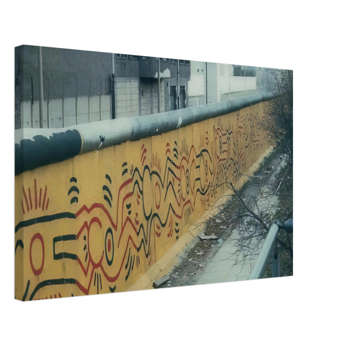 Keith Haring - BERLIN MURAL 1986 Canvas - 70x100 cm / 28x40 inches-canvas