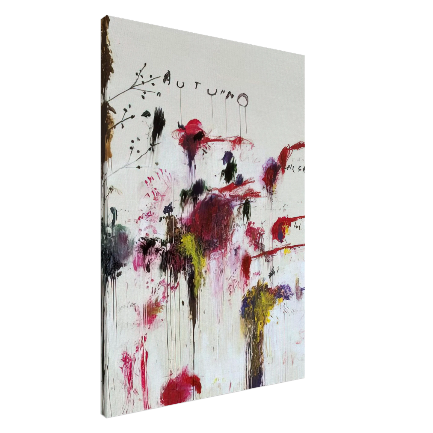 Cy Twombly - Quattro Stagioni II. Autunno Canvas - 20x30 cm / 8x12 inches-canvas