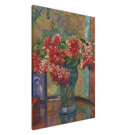 Theo van Rysselberghe - DAHLIAS TO MME MADELEINE E R BONNET 1912 Canvas - 20x30 cm / 8x12 inches-canvas