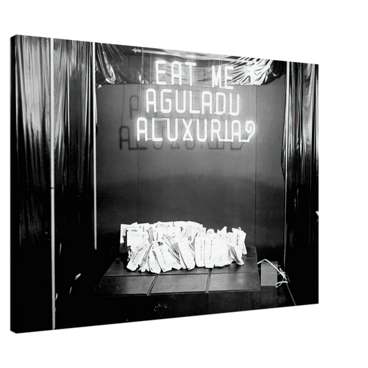 Lygia Pape - Eat Me. The Gluttony or Lust - 1976 Canvas - 20x30 cm / 8x12 inches-canvas