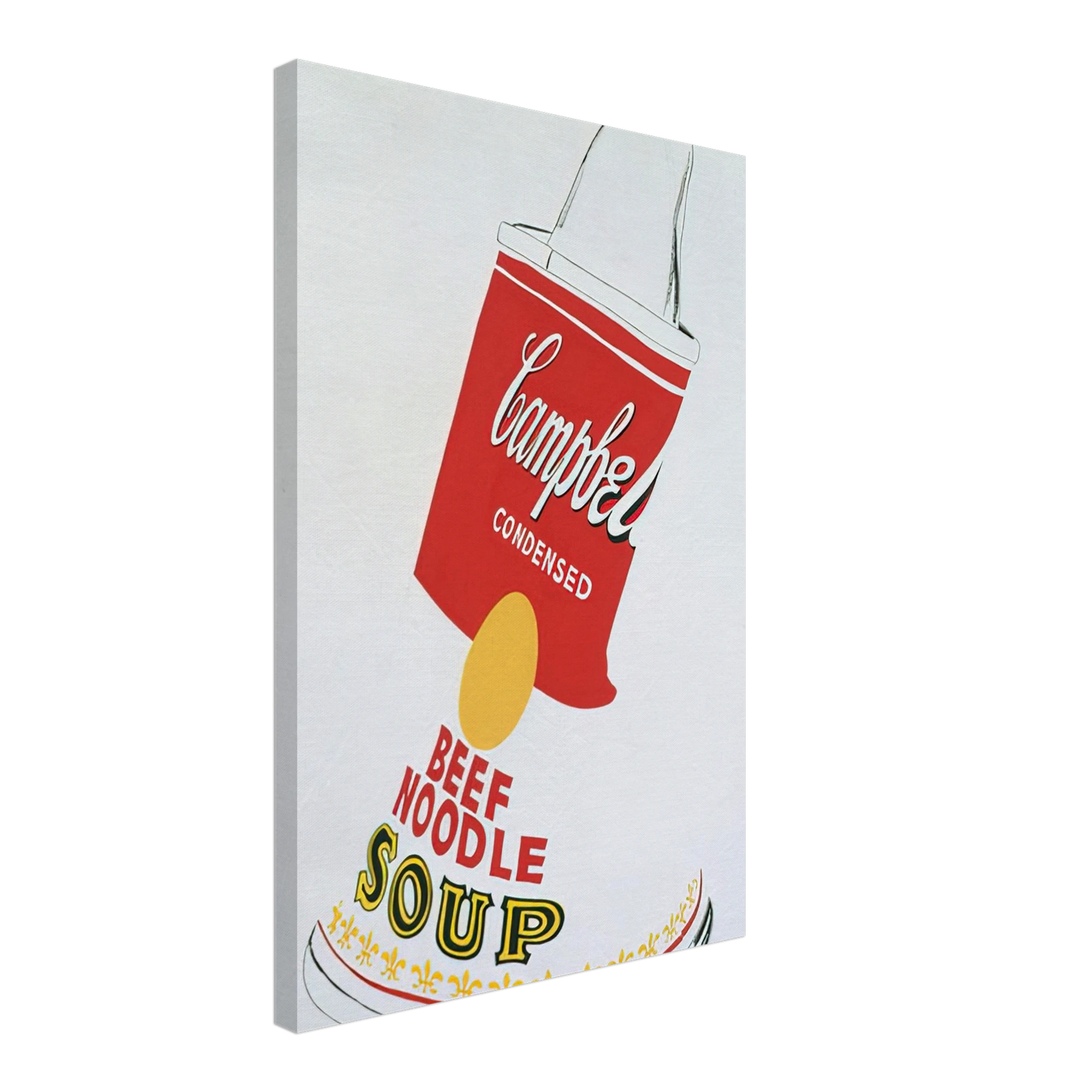 Andy Warhol - Crushed Campbell's Soup Can  Beef Noodle  Canvas - 40x60 cm / 16x24 inches-canvas