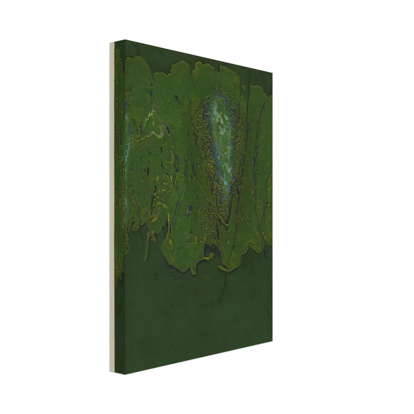 Hiroyuki Tajima - Winter in Green - 1970 Canvas - 40x60 cm / 16x24 inches-canvas