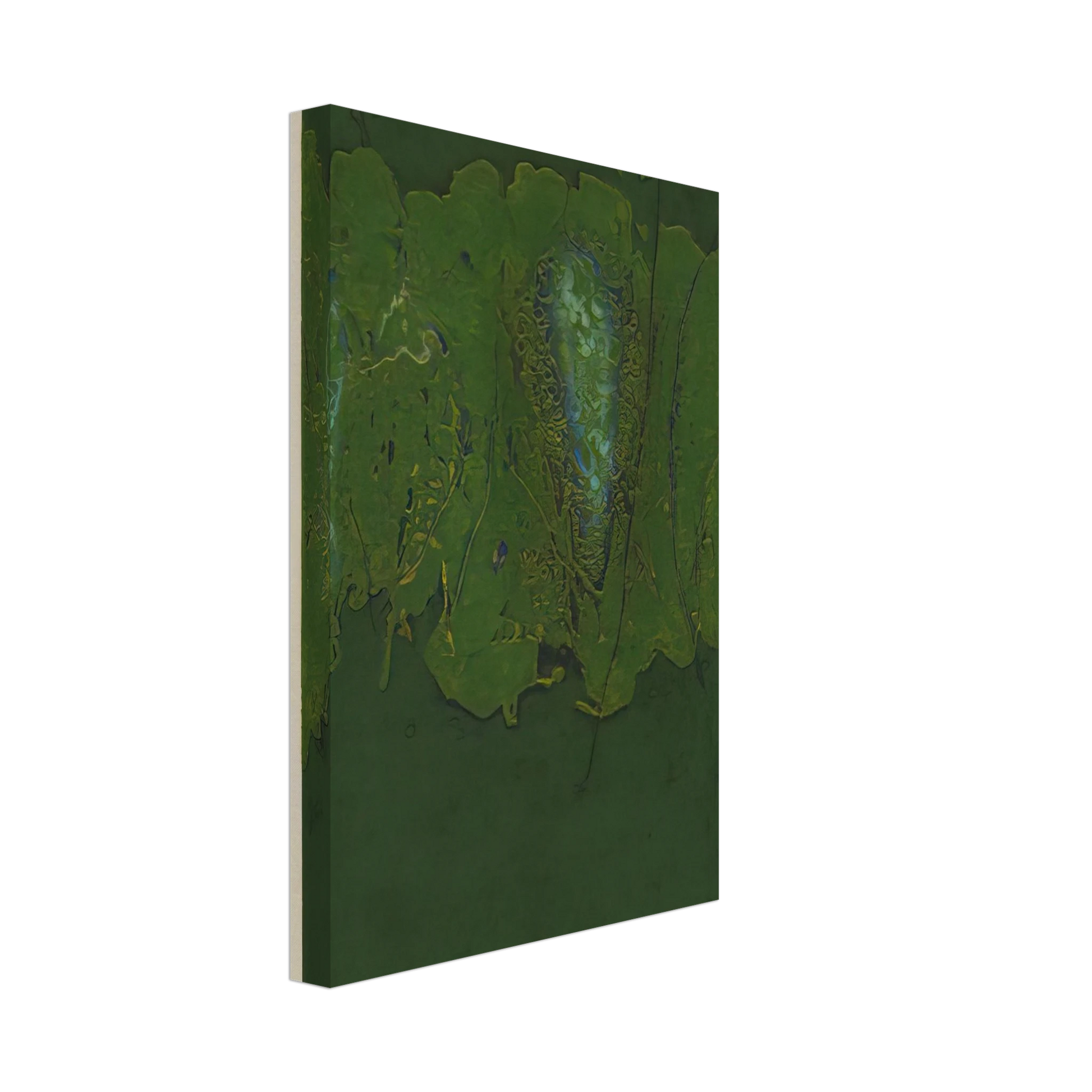 Hiroyuki Tajima - Winter in Green - 1970 Canvas - 40x60 cm / 16x24 inches-canvas