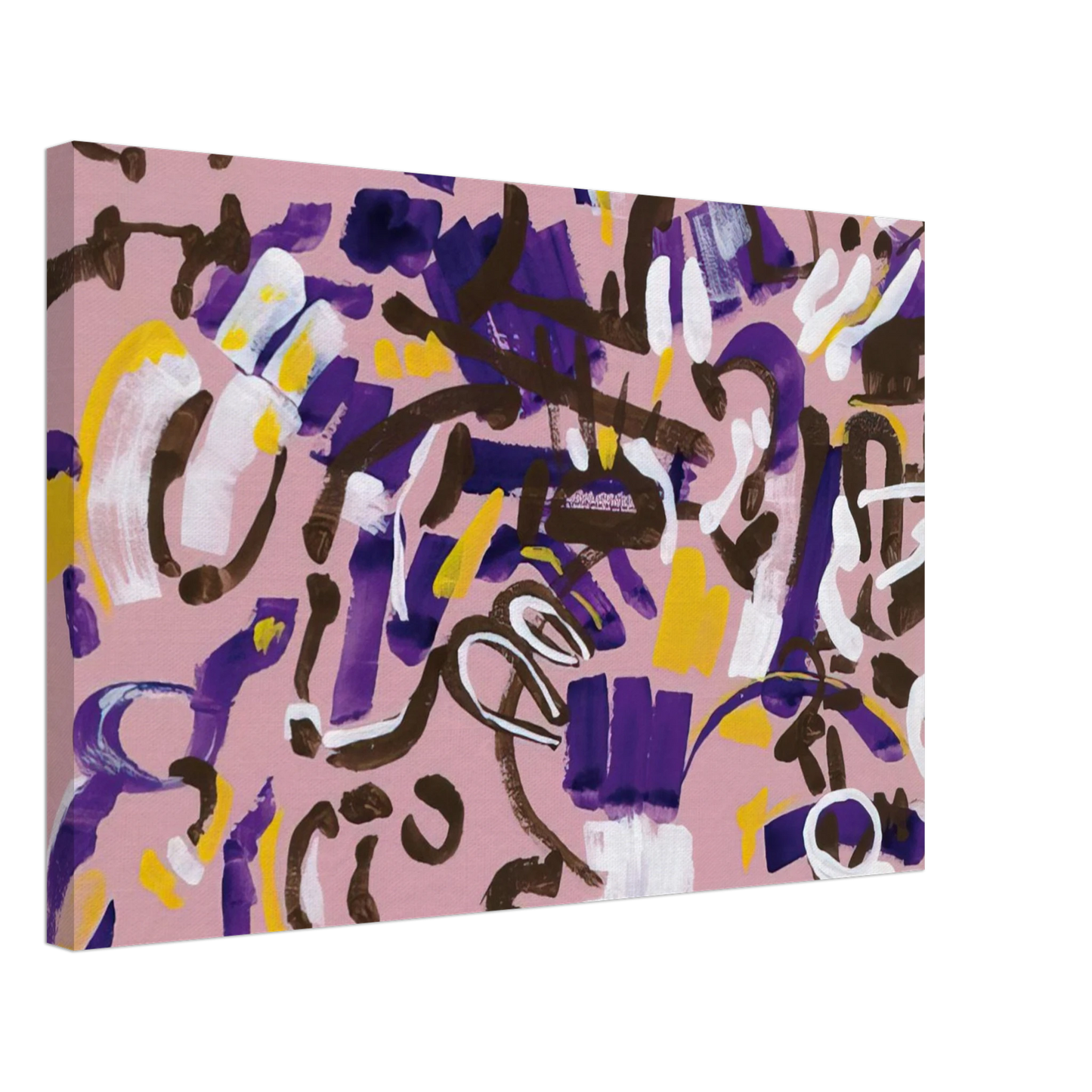 Carla Accardi - Rosa-Viola-Bianco - 1968 Canvas - 40x60 cm / 16x24 inches-canvas