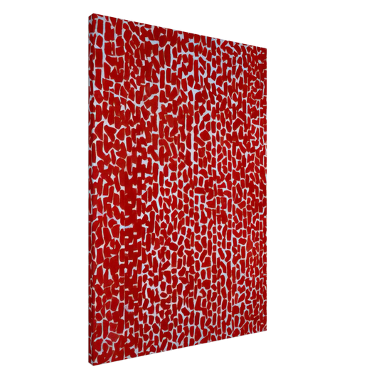 Alma Woodsey Thomas - RED ROSE CANTATA 1973 Canvas - 20x30 cm / 8x12 inches-canvas