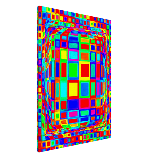 Victor Vasarely - OND-DVA - Op Art Canvas - 20x30 cm / 8x12 inches-canvas