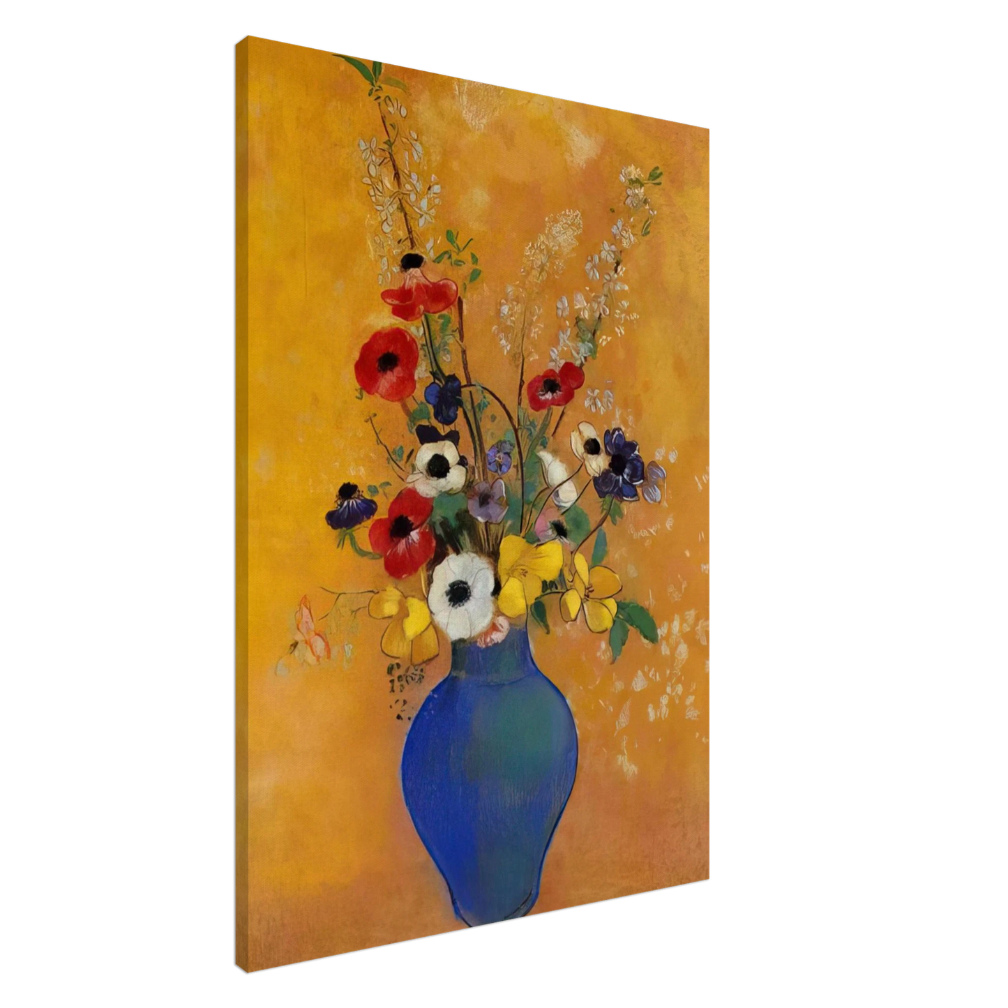 Odilon Redon - VASE OF FLOWERS 4 Canvas - 20x30 cm / 8x12 inches-canvas