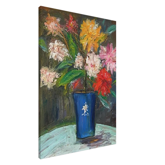 Maurice Utrillo - VASE WITH FLOWERS 1 Canvas - 20x30 cm / 8x12 inches-canvas