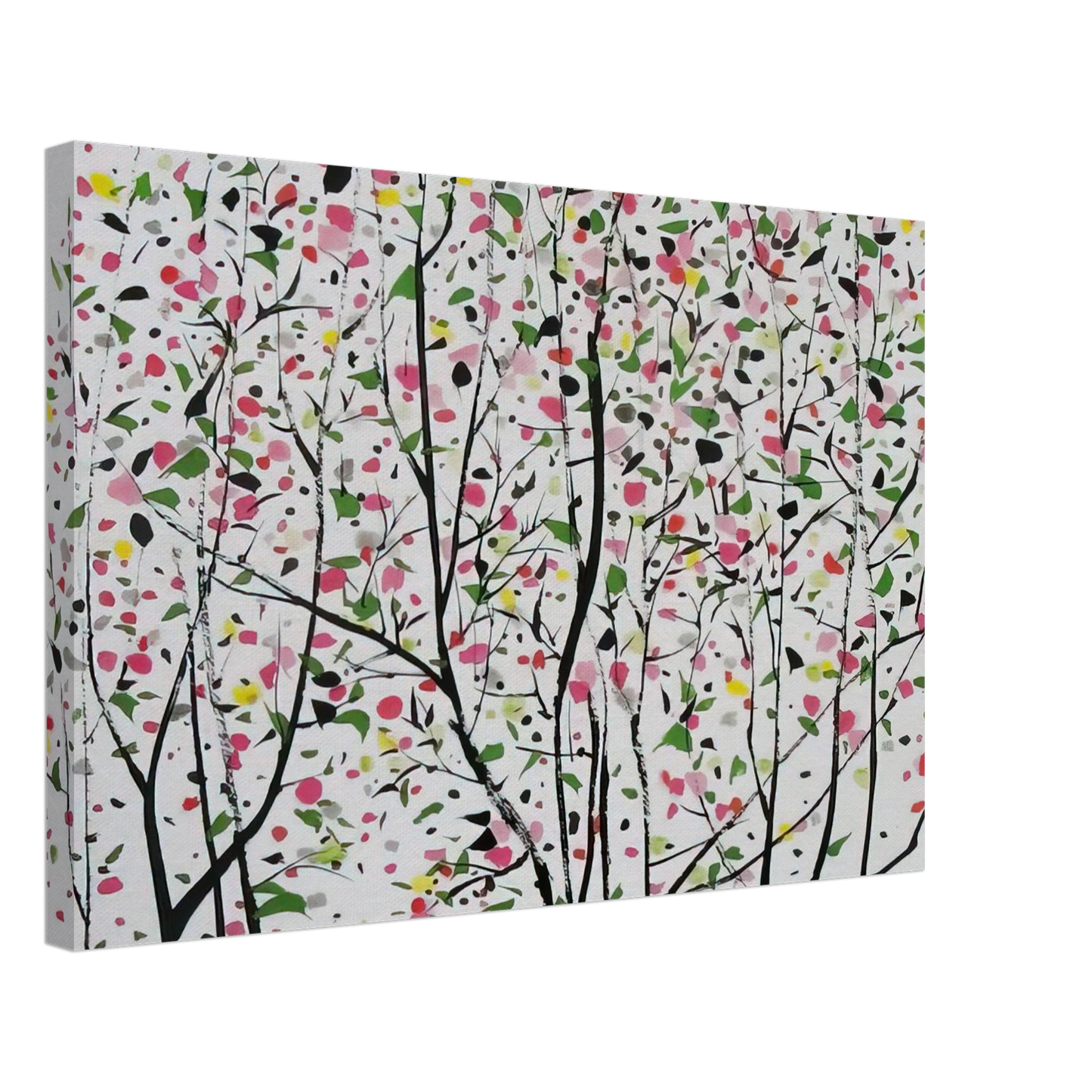 Wu Guanzhong - Untitled - Ink and wash painting, Post-Impressionism Canvas - 40x60 cm / 16x24 inches-canvas