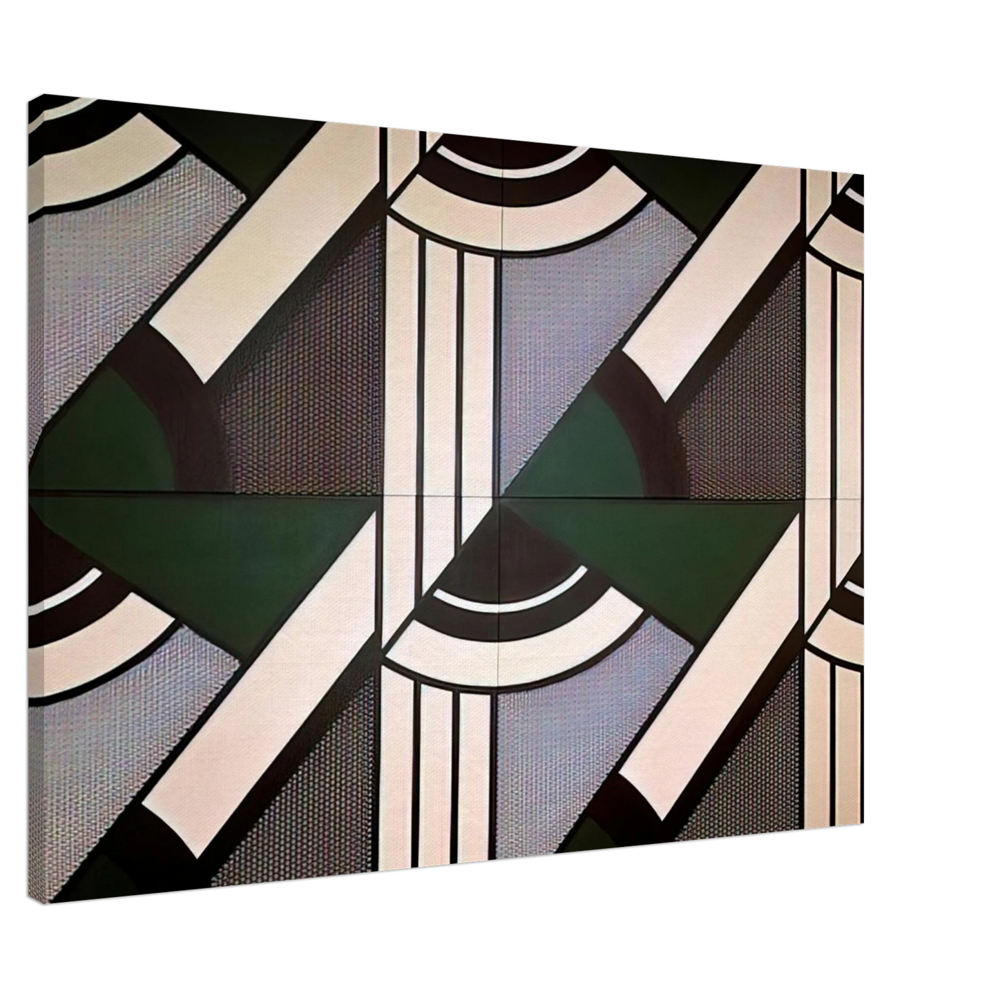 Roy Lichtenstein - MODULAR PAINTING WITH FOUR PANELS 6 1970 Canvas - 20x30 cm / 8x12 inches-canvas