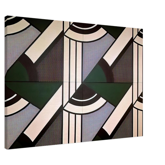 Roy Lichtenstein - MODULAR PAINTING WITH FOUR PANELS 6 1970 Canvas - 20x30 cm / 8x12 inches-canvas