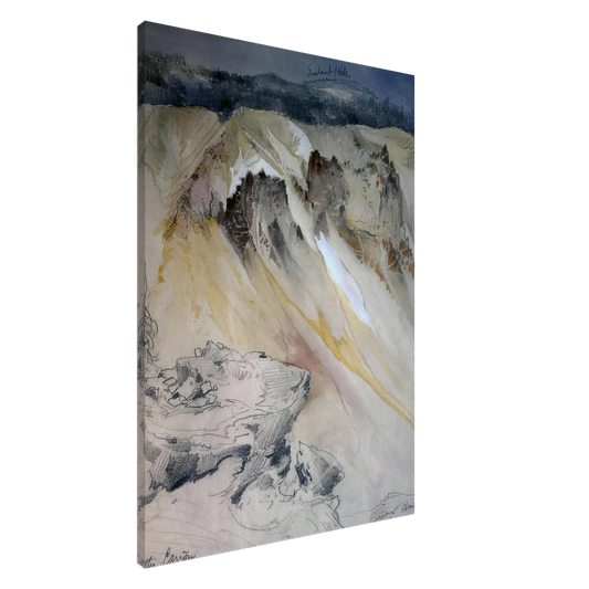 Thomas Moran - East wall of the canyon from Inspiration Point Canvas - 20x30 cm / 8x12 inches-canvas