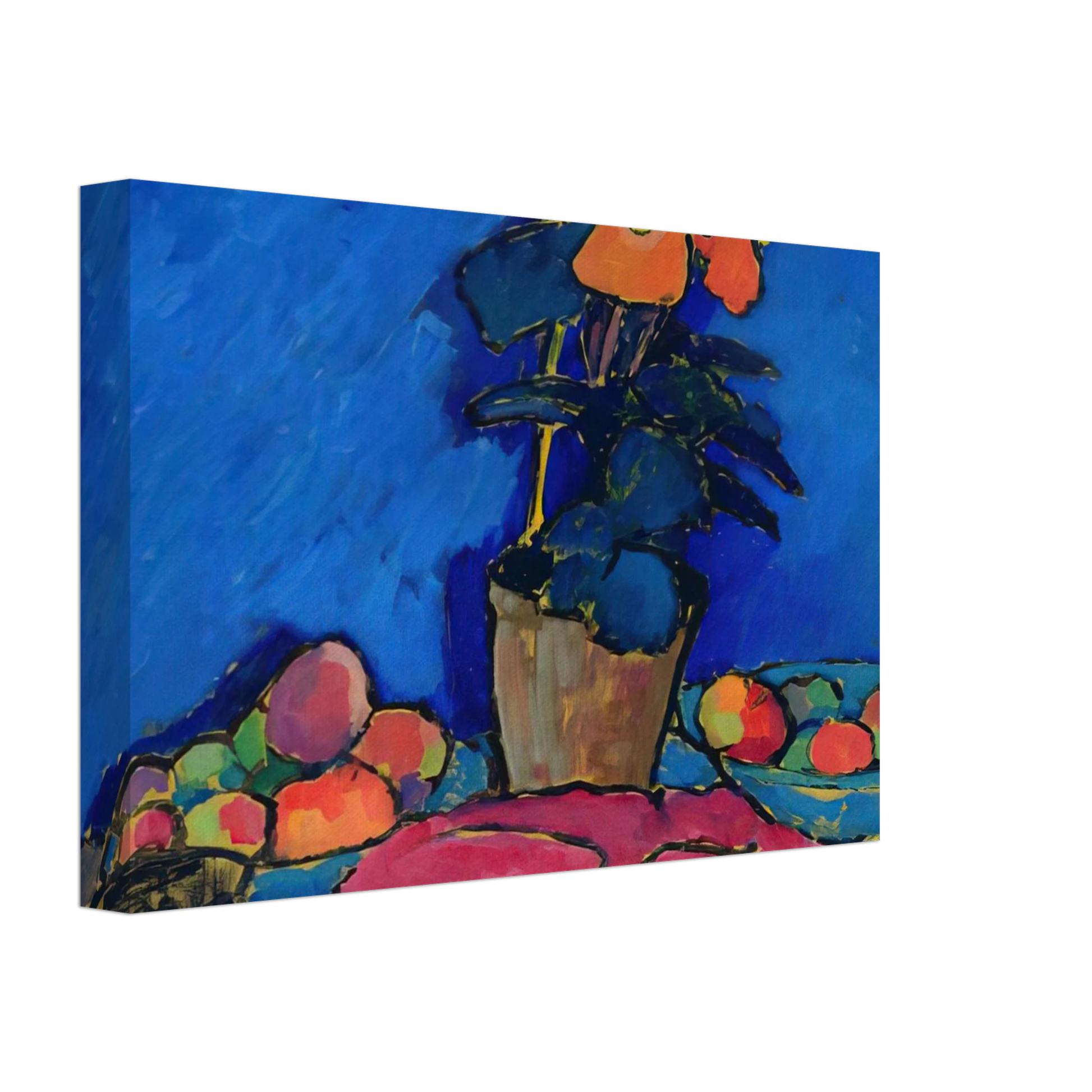 Alexej von Jawlensky - STILL LIFE WITH BEGONIA 1911 Canvas - 40x60 cm / 16x24 inches-canvas