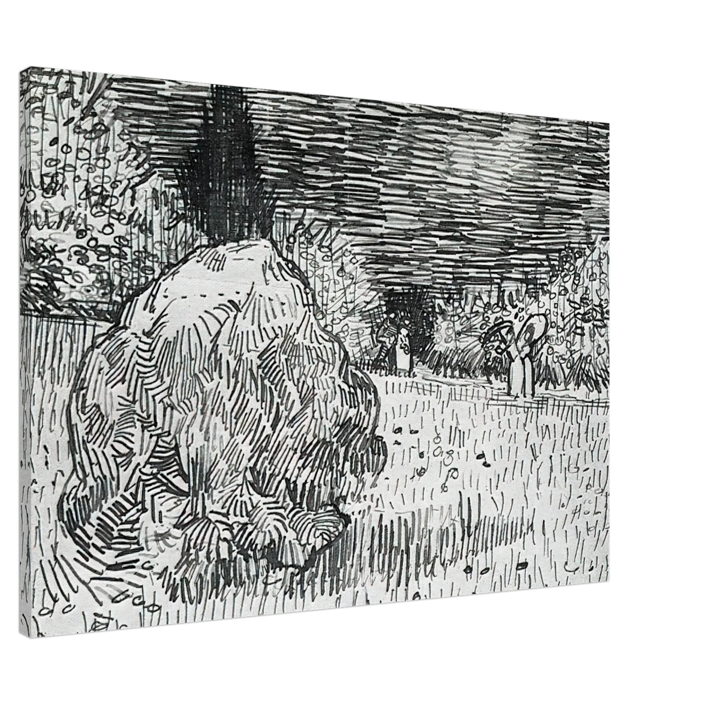Vincent van Gogh - Bush in the Park at Arles Canvas - 20x30 cm / 8x12 inches-canvas