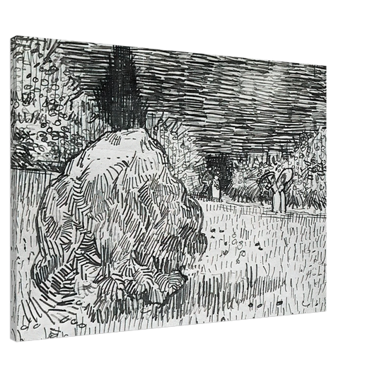 Vincent van Gogh - Bush in the Park at Arles Canvas - 20x30 cm / 8x12 inches-canvas
