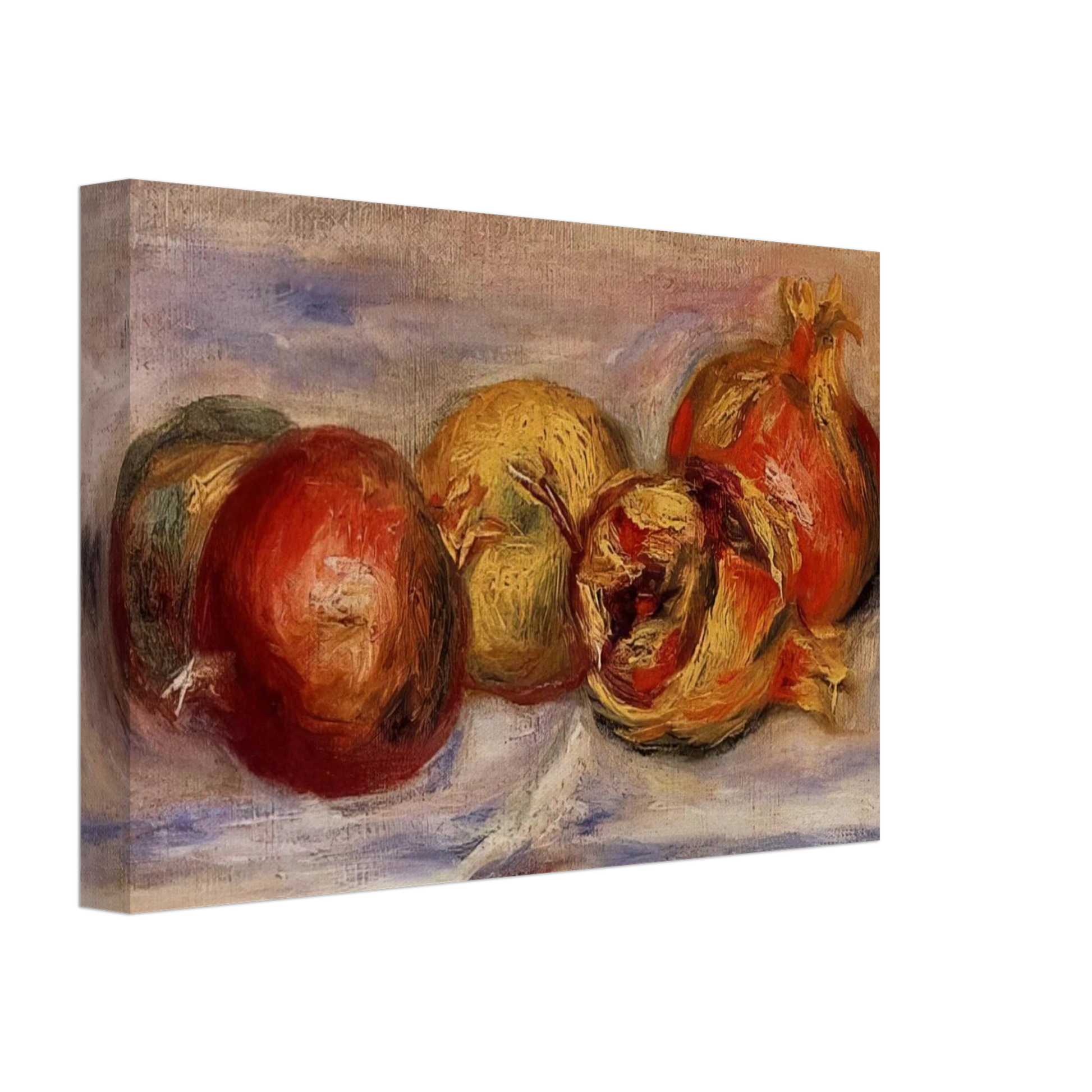 Pierre-Auguste Renoir - Three Pomegranates and Two Apples Canvas - 40x60 cm / 16x24 inches-canvas