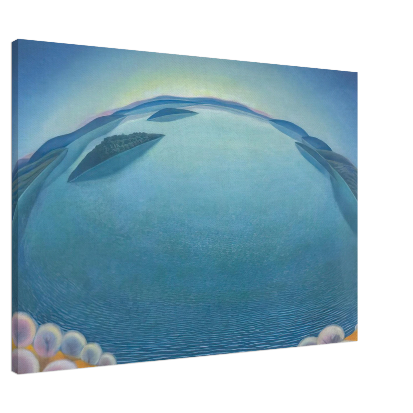 Gerardo Dottori - Lago-alba - 1942 Canvas - 20x30 cm / 8x12 inches-canvas