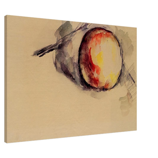 Paul Cezanne - Study of an Apple Canvas - 20x30 cm / 8x12 inches-canvas
