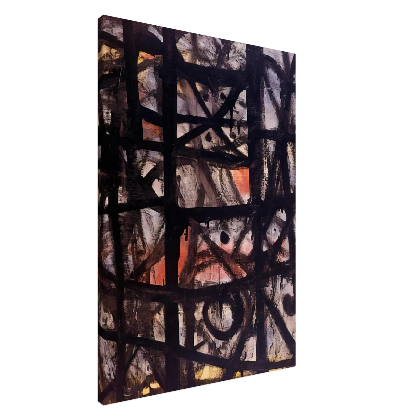 Adolph Gottlieb - The Cage - 1954 Canvas - 20x30 cm / 8x12 inches-canvas