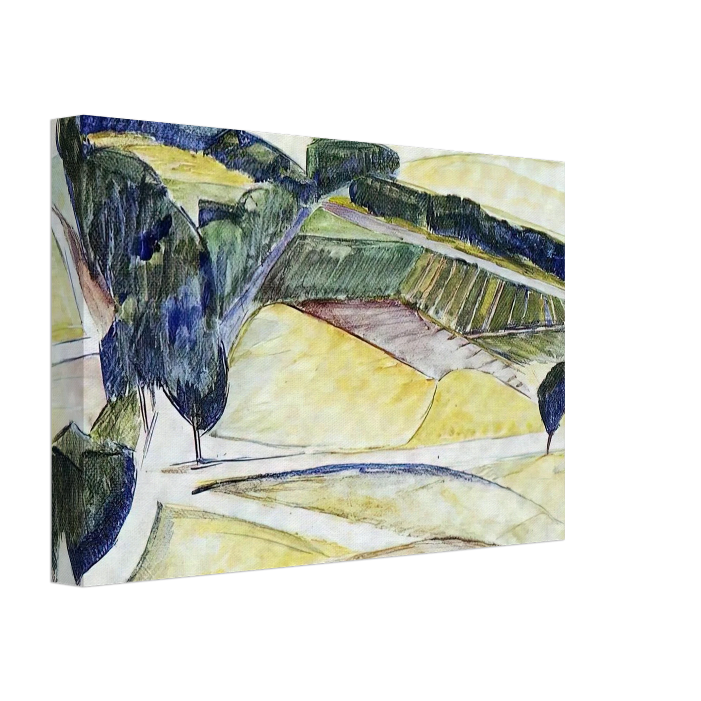 Diego Rivera - LANDSCAPE AT TOLEDO 1913 Canvas - 40x60 cm / 16x24 inches-canvas