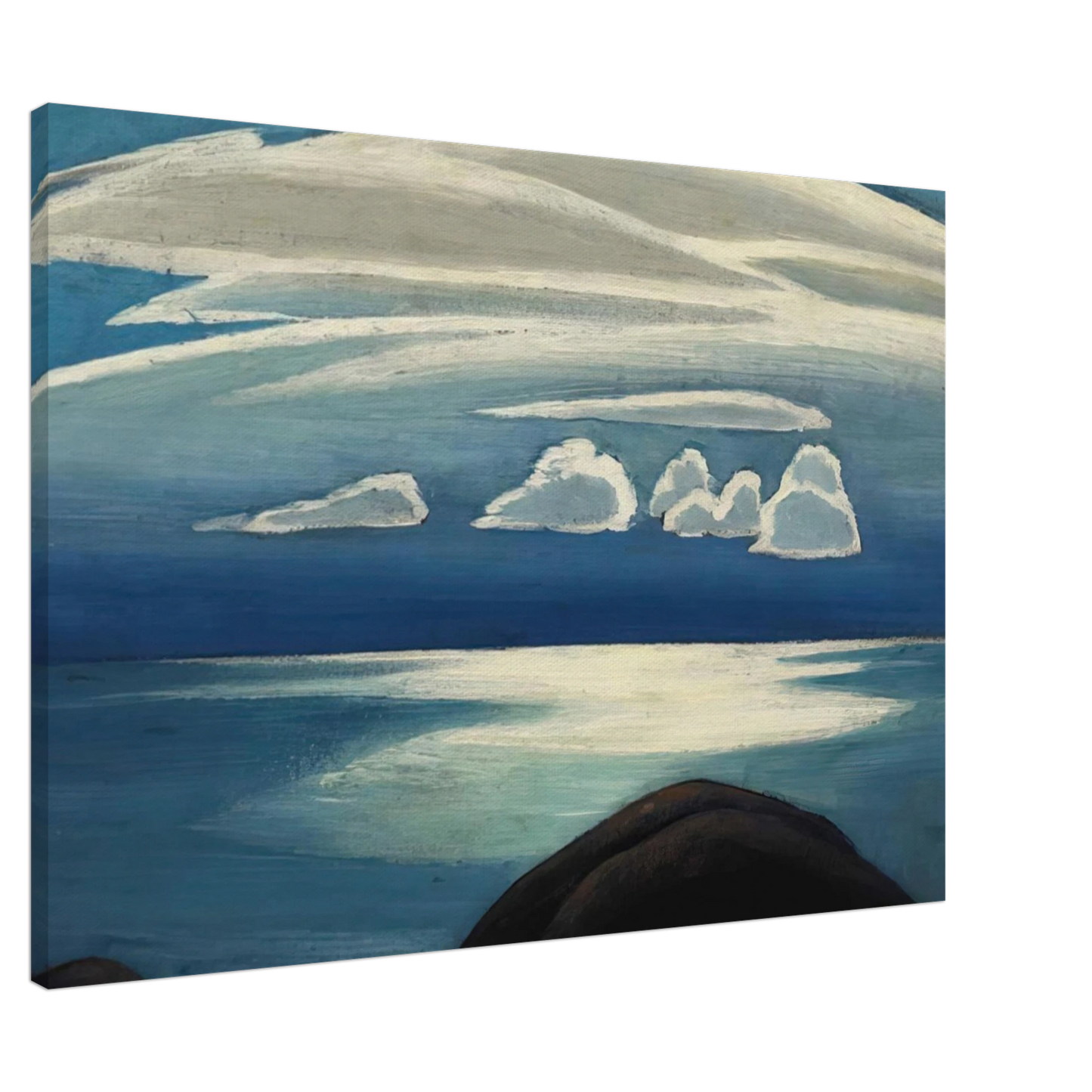 Lawren Harris - Lake Superior - 1928 Canvas - 20x30 cm / 8x12 inches-canvas