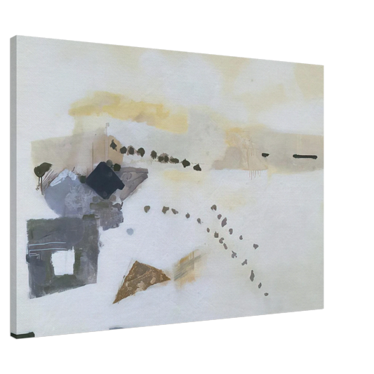 Kenzo Okada - Footsteps - 1954 Canvas - 20x30 cm / 8x12 inches-canvas