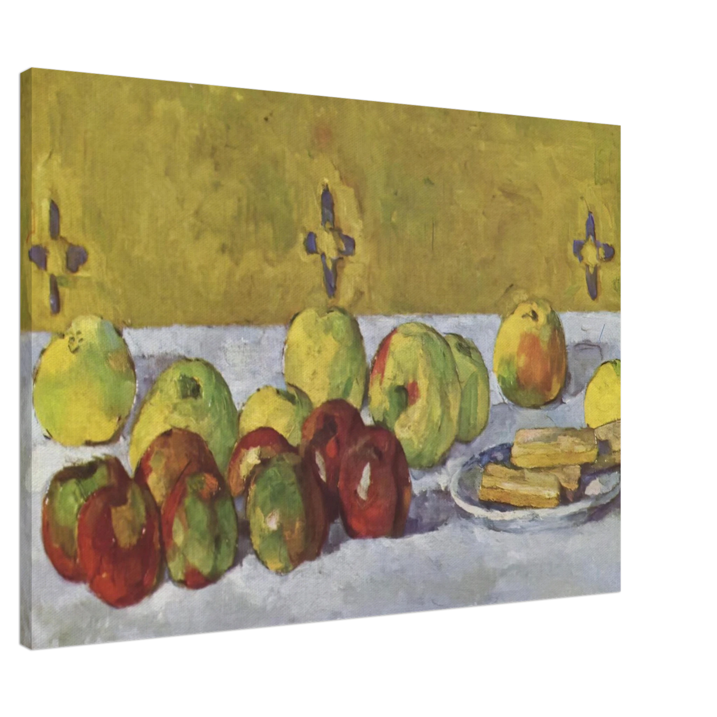 Paul Cezanne - Still life with apples and biscuits Canvas - 20x30 cm / 8x12 inches-canvas