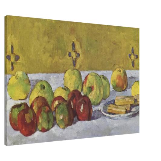 Paul Cezanne - Still life with apples and biscuits Canvas - 20x30 cm / 8x12 inches-canvas
