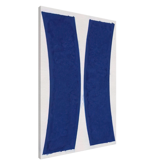 Ellsworth Kelly - Colored Paper Image V  Blue Curves  from Colored Paper Images Canvas - 20x30 cm / 8x12 inches-canvas