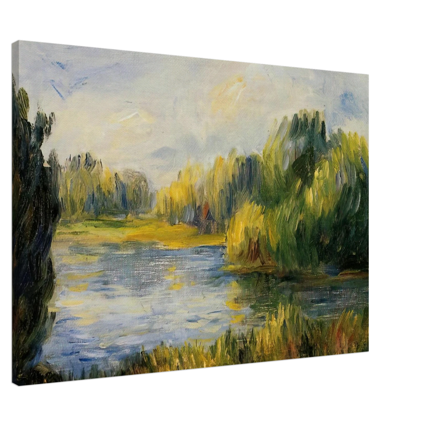 Pierre-Auguste Renoir - The Banks of the River Canvas - 20x30 cm / 8x12 inches-canvas