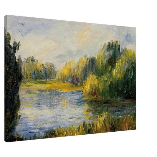 Pierre-Auguste Renoir - The Banks of the River Canvas - 20x30 cm / 8x12 inches-canvas