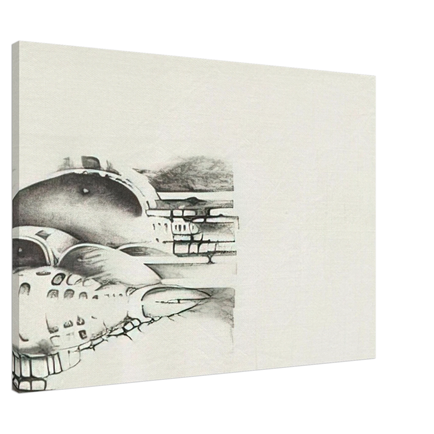 Lee Bontecou - THIRTEENTH STONE 1970 Canvas - 20x30 cm / 8x12 inches-canvas