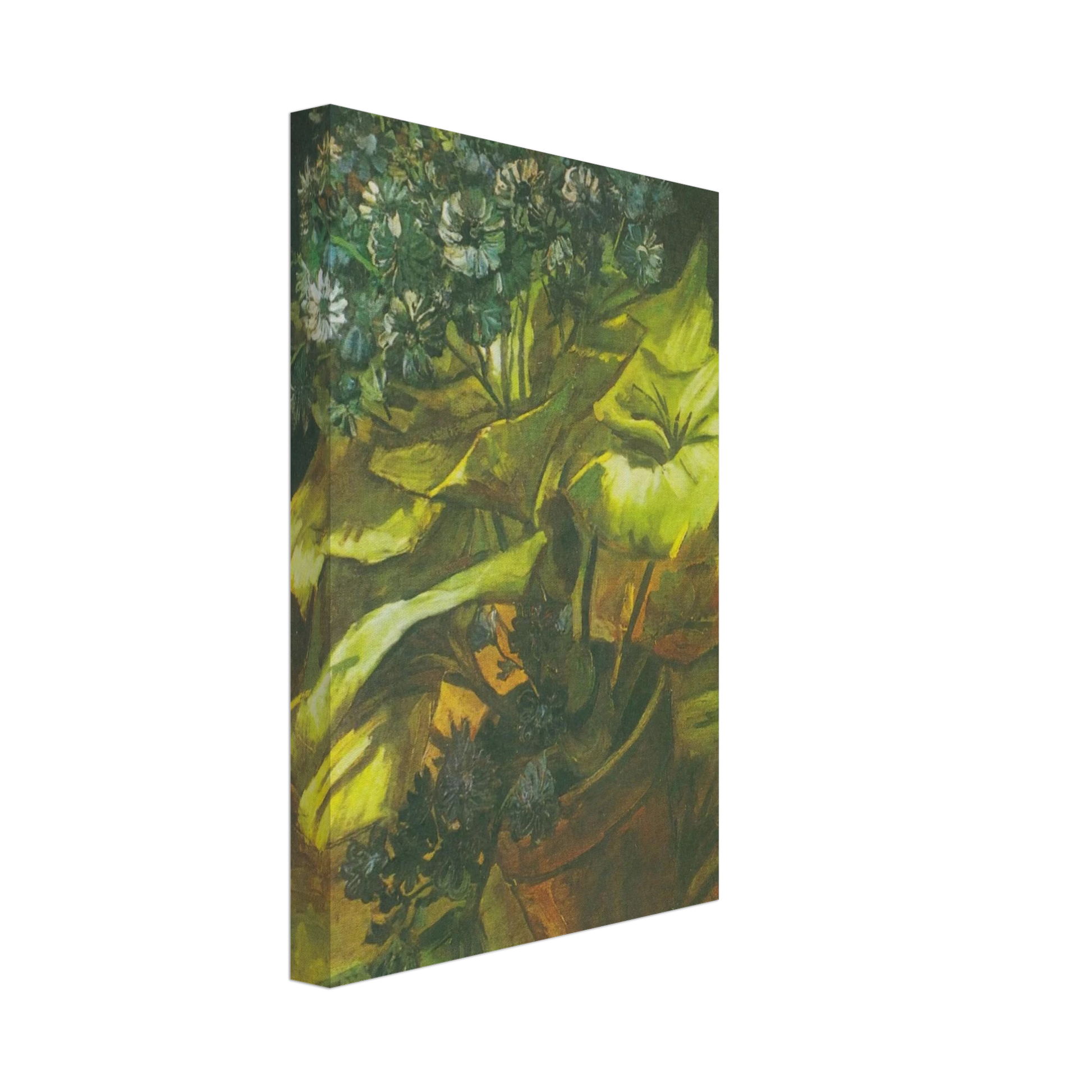 Vincent van Gogh - Flower Pot with Asters Canvas - 40x60 cm / 16x24 inches-canvas