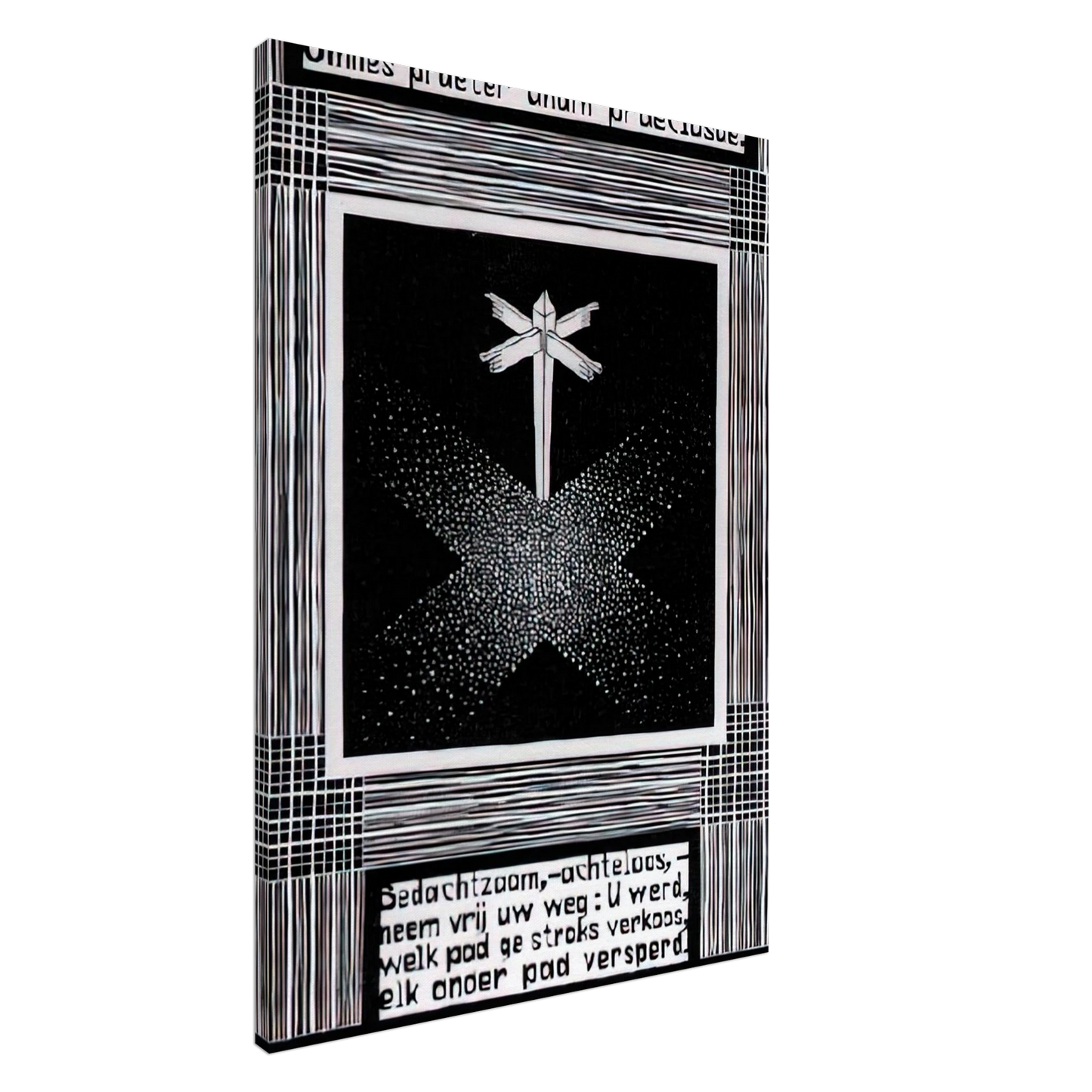 MC Escher - EMBLEMATA SIGNPOST Canvas - 20x30 cm / 8x12 inches-canvas