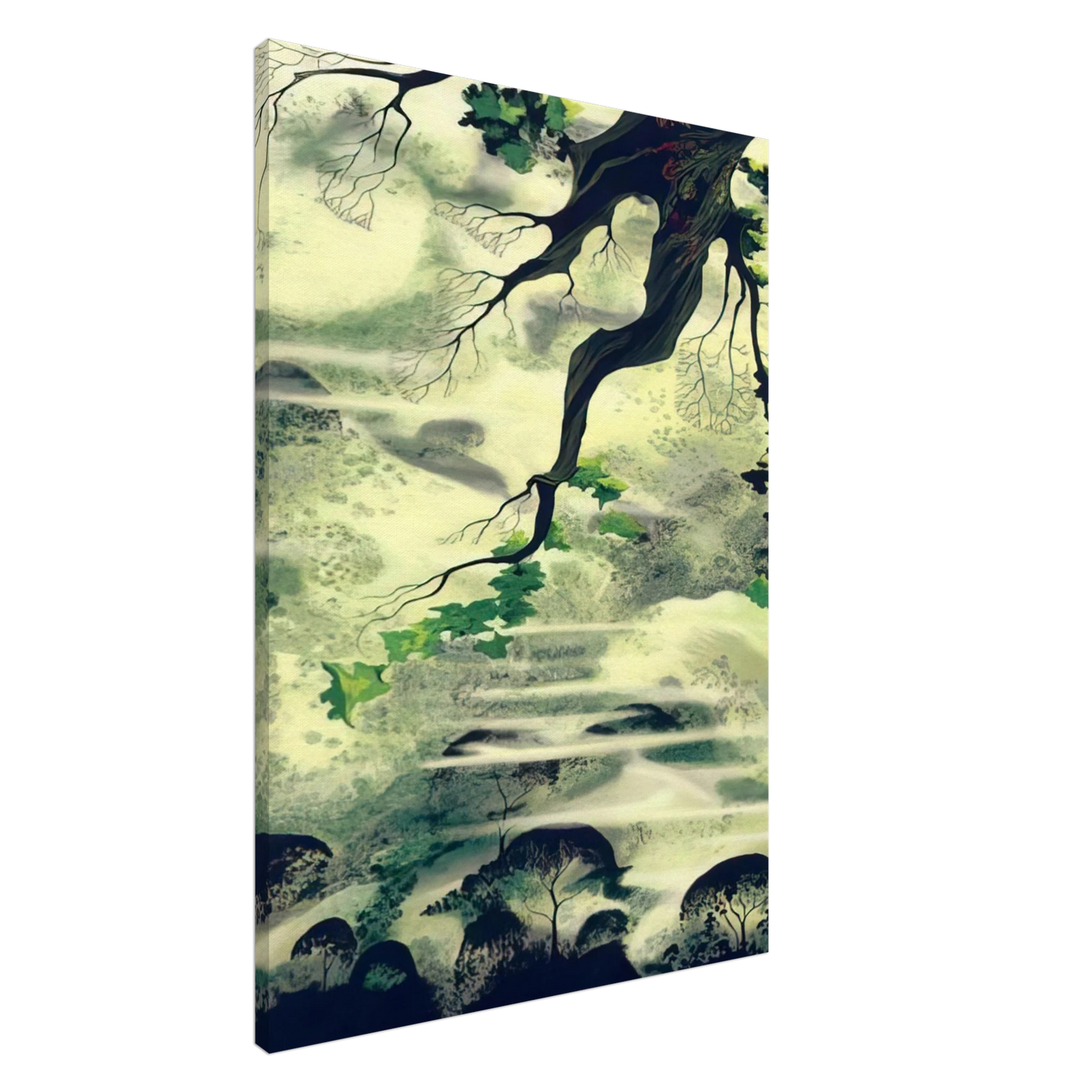 Eyvind Earle - Fog Bound Canvas - 20x30 cm / 8x12 inches-canvas