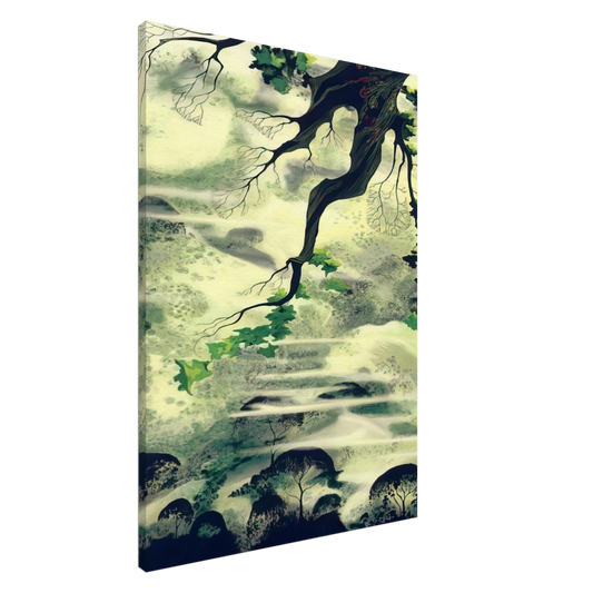 Eyvind Earle - Fog Bound Canvas - 20x30 cm / 8x12 inches-canvas