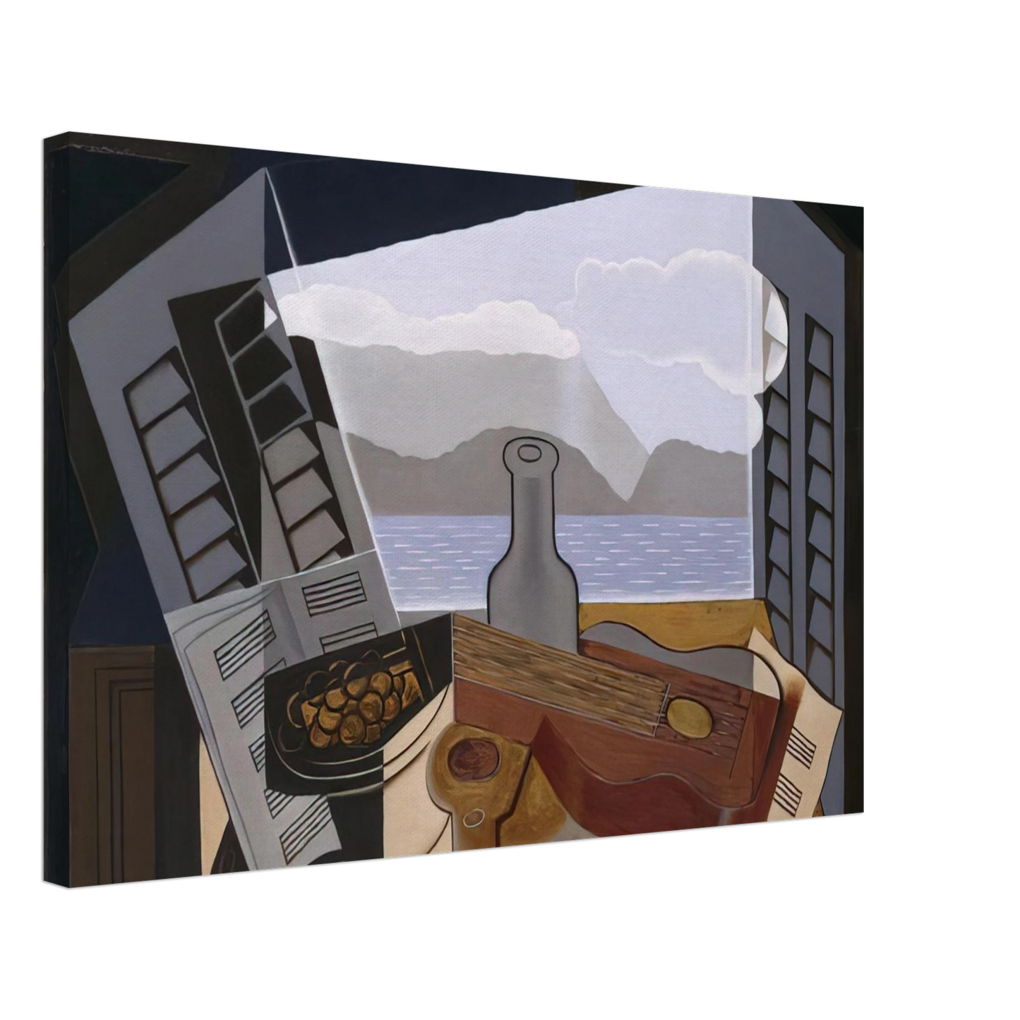 Juan Gris - THE OPEN WINDOW 1921 Canvas - 40x60 cm / 16x24 inches-canvas
