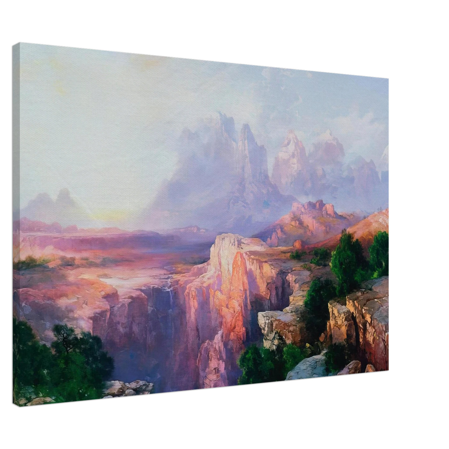 Thomas Moran - Rock Towers of the Rio Virgin Canvas - 20x30 cm / 8x12 inches-canvas