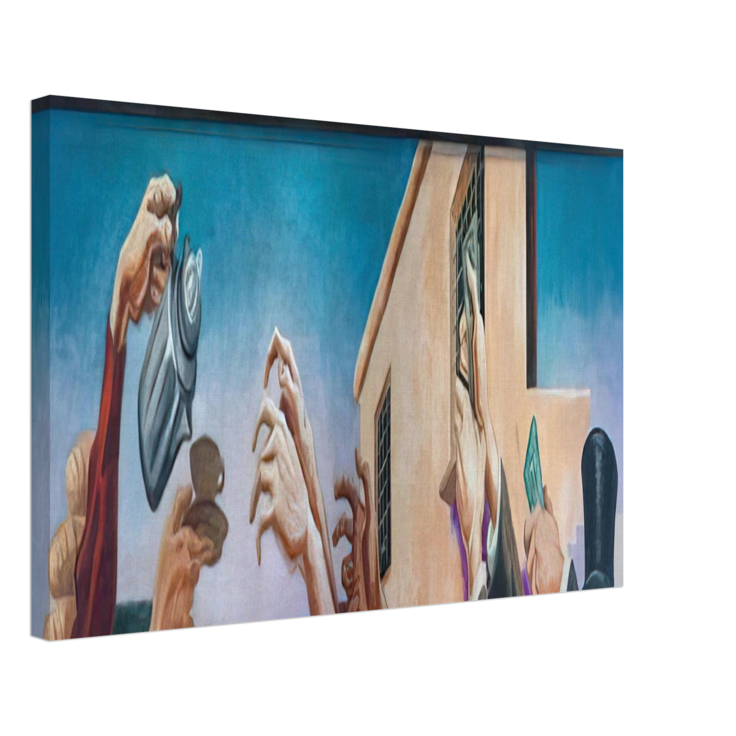 Thomas Hart Benton - OUTREACHING HANDS 1931 Canvas - 40x60 cm / 16x24 inches-canvas