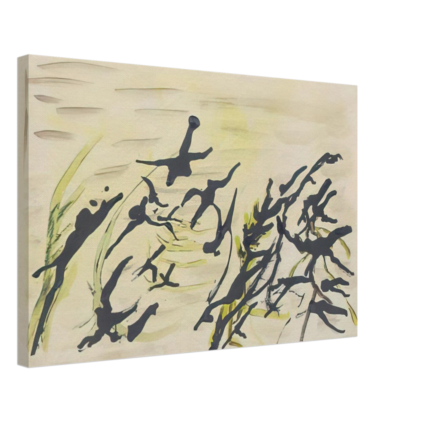 Henri Michaux - Composition - Surrealism, Tachisme Canvas - 40x60 cm / 16x24 inches-canvas