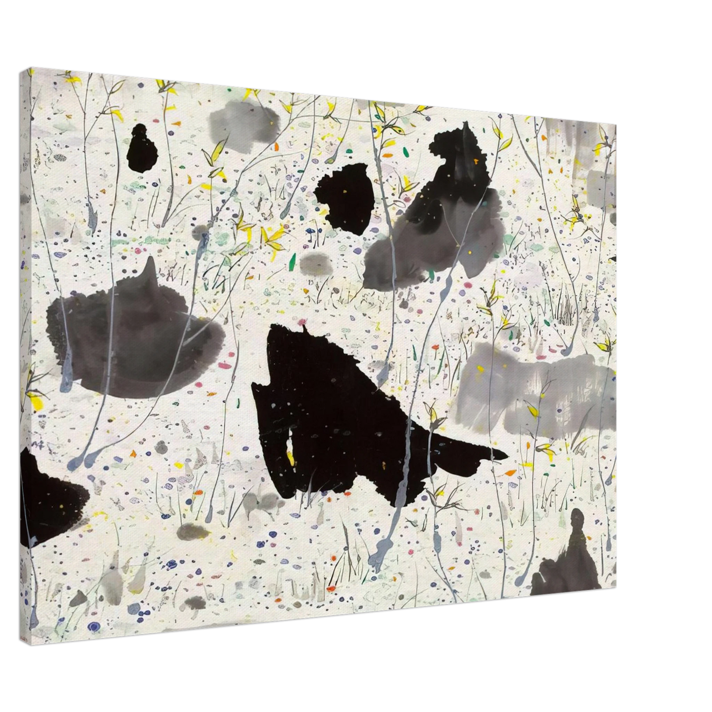 Wu Guanzhong - Blossom Out - 1986 Canvas - 20x30 cm / 8x12 inches-canvas