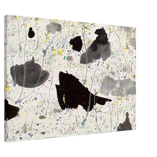 Wu Guanzhong - Blossom Out - 1986 Canvas - 20x30 cm / 8x12 inches-canvas