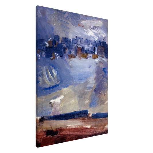 John Marin - Wehawken Sequence - Abstract Art, Expressionism Canvas - 20x30 cm / 8x12 inches-canvas