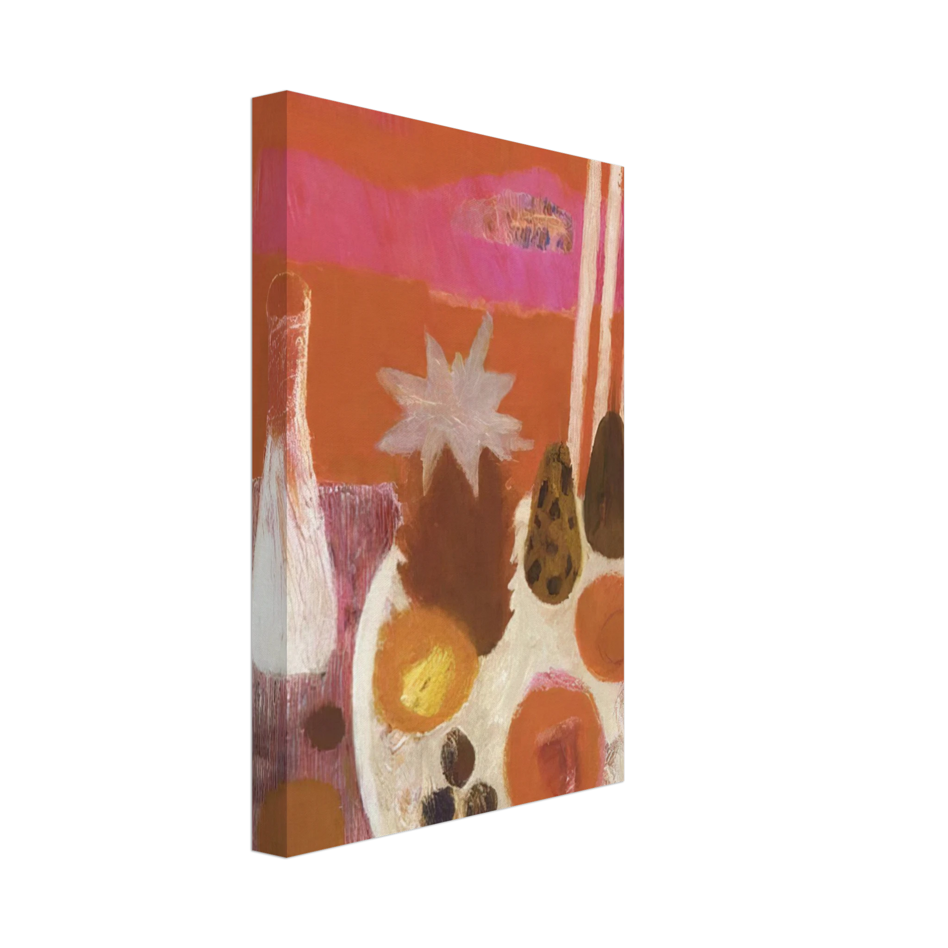 Mary Fedden - Still life, Merindol - Naive Art Primitivism Canvas - 70x100 cm / 28x40 inches-canvas