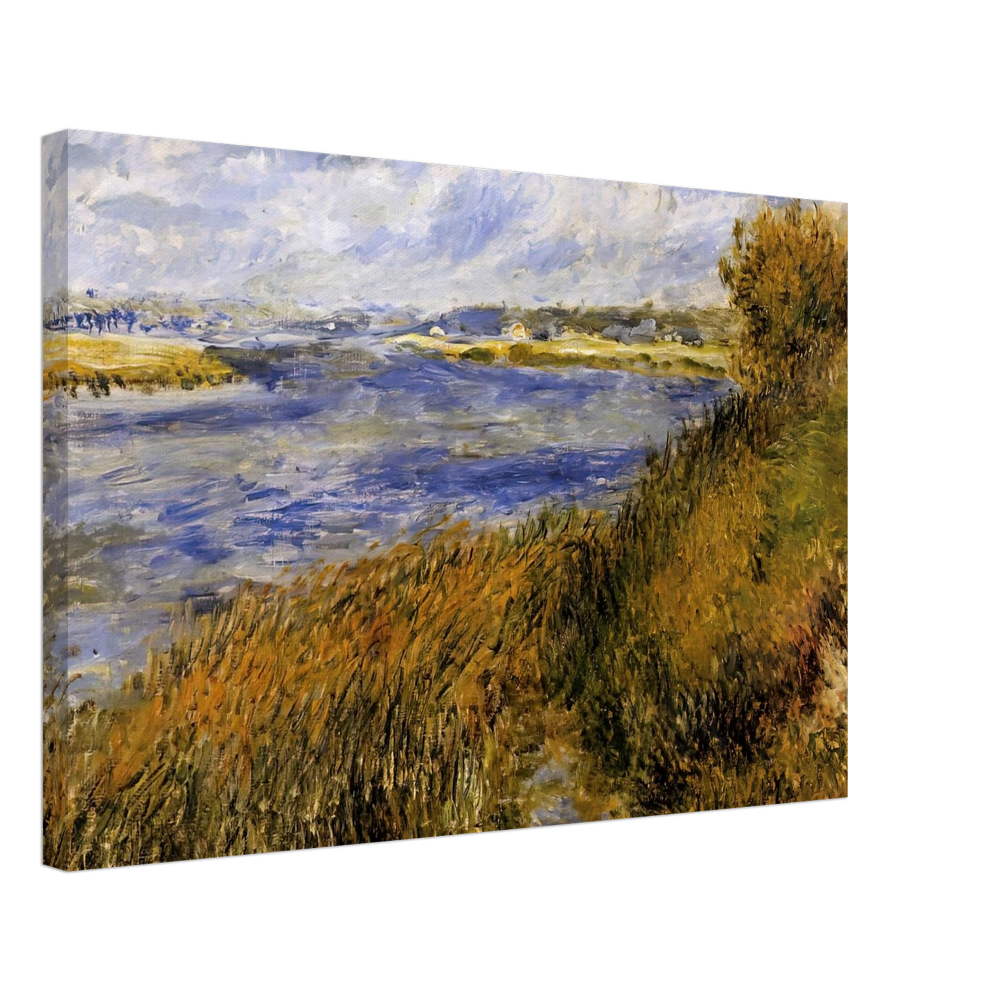 Pierre-Auguste Renoir - The Banks of the Seine at Champrosay Canvas - 40x60 cm / 16x24 inches-canvas
