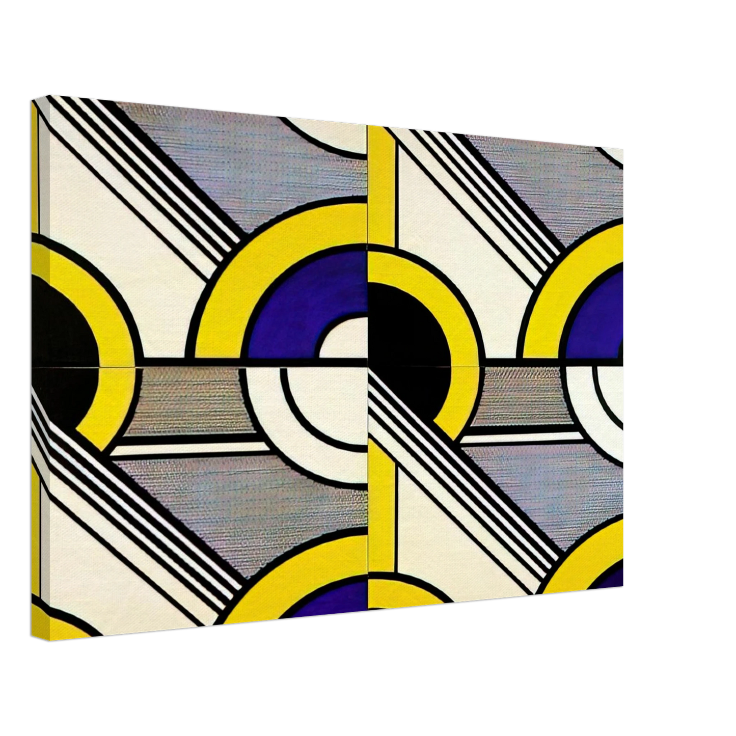 Roy Lichtenstein - MODULAR PAINTING WITH FOUR PANELS 1 1969 Canvas - 40x60 cm / 16x24 inches-canvas