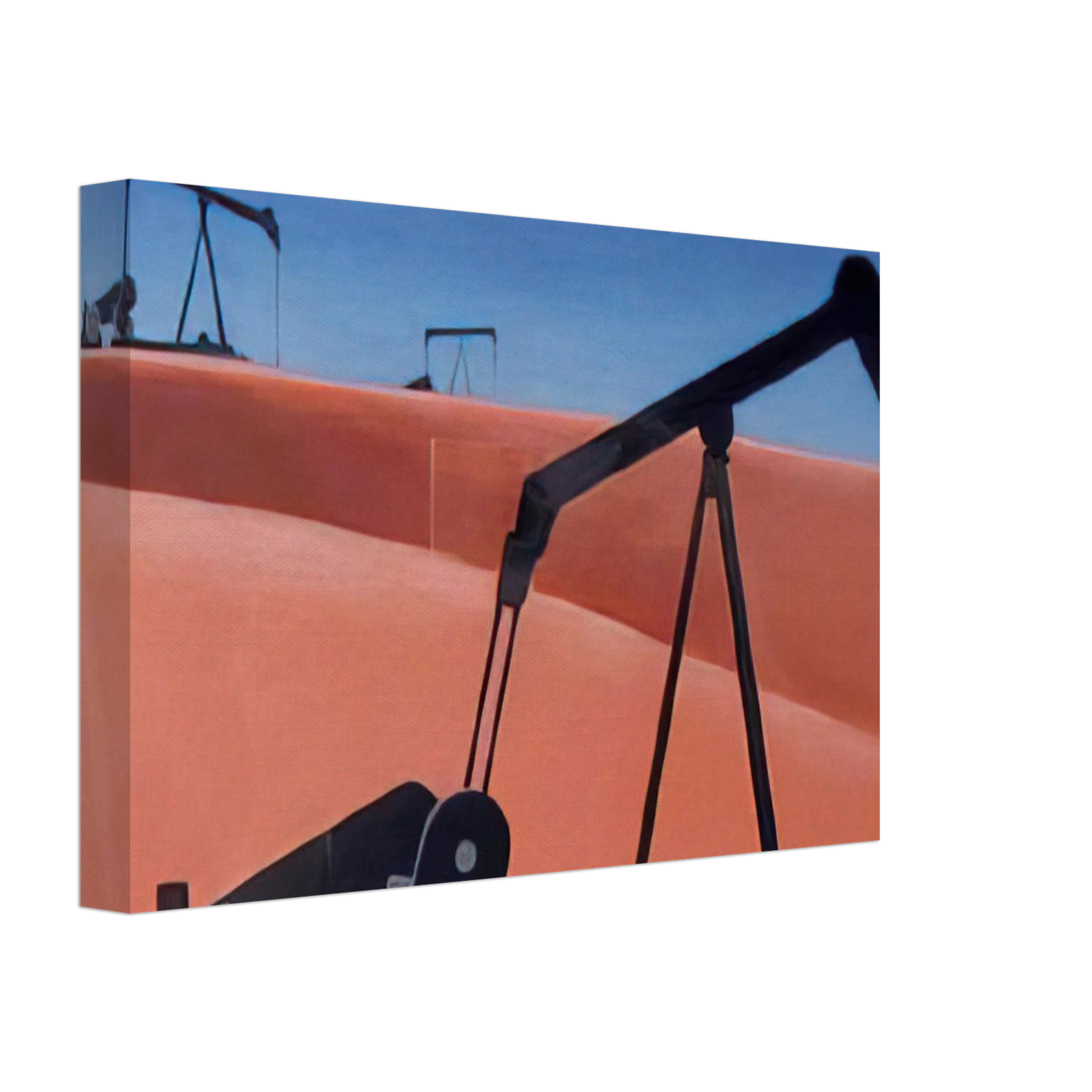 Clarence Holbrook Carter - Oil Well - 1979 Canvas - 40x60 cm / 16x24 inches-canvas