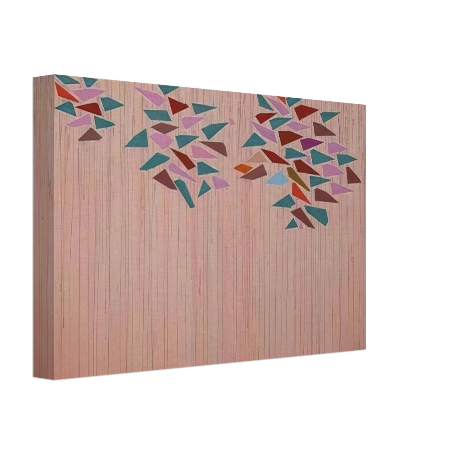 Robert Goodnough - Colors on Gray Pink - 1976 Canvas - 40x60 cm / 16x24 inches-canvas